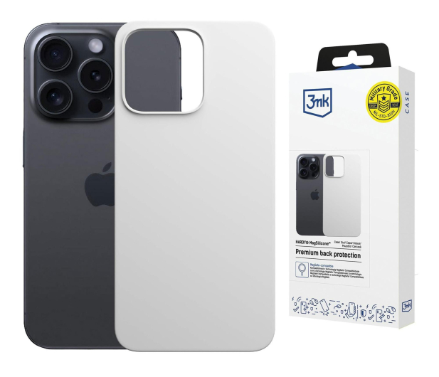 3MK Hardy MagSilicone Silver-White do iPhone 15 Pro 5903108661638 - 1344430 - zdjęcie